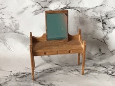 Vintage Lisa Of Denmark Lundby Dolls House Wooden Ornate Dressing Table