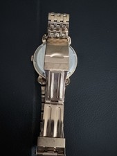 Croton unisex Gold Tone Metal Bracelet Quartz Watch Silver Dial Roman Numerals