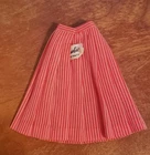 Vintage 1960s Barbie PAK  Pleated Skirt Red White Stripe Very Nice