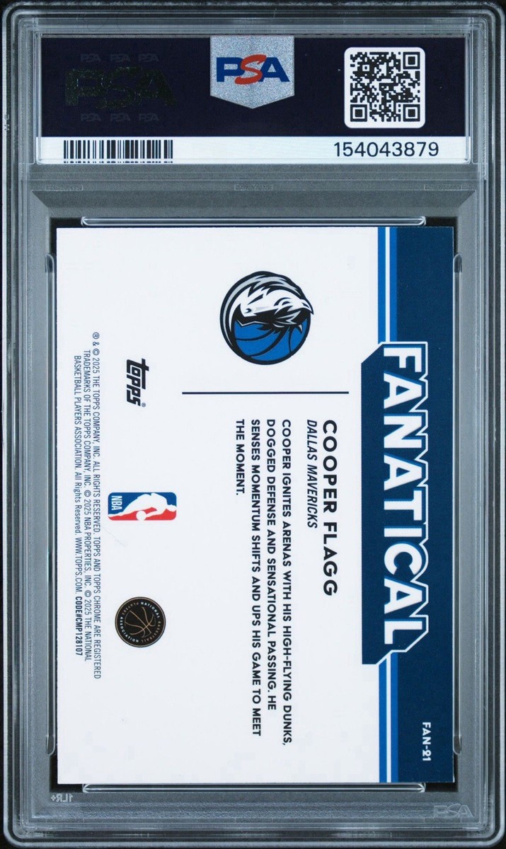 2025-26 Topps Chrome - Fanatical Cooper Flagg #FAN-21 (RC) PSA 9 