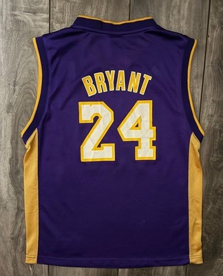 YOUTH BOYS SIZE LARGE L 14-16 Adidas LA Lakers Kobe Bryant #24 NBA