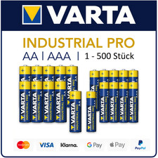 Varta Industrial Pro AAA AA Mignon Micro Batterie MHD 2031 1-100 St&uuml;ckTOP DHL
