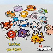15 Pokémon Japan Waterproof Vinyl Stickers (...