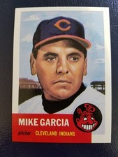 Mike Garcia Cleveland Indians 1991 Topps Archives 1953 T Reprint BLANK BACK