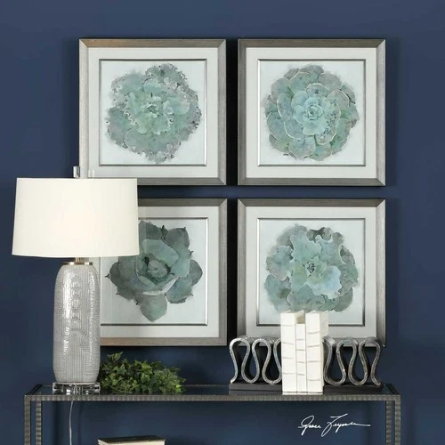 UTTERMOST 33679 SUCCULENTS NATURAL BEAUTIES BOTANICAL PRINTS WALL ART SET OF 4 - Picture 5 of 6