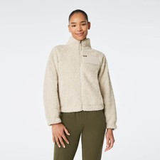FIGS Womans On-Shift High Pile Fleece Bomber Jacket--Select Size--