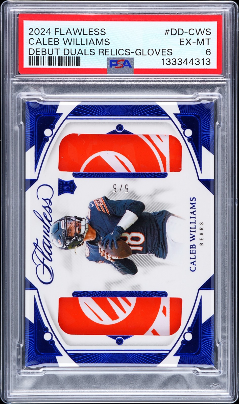 Caleb Williams Panini Flawless Debut Duals Relics #DDCWS Gloves