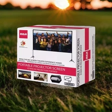 RCA 120-In. Diagonal Portable Projector Screen Indoor Outdoor (RPJ176) - NEW™