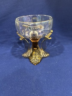 Rare antique 1909 Shriners champagne glass Syria temple of Pittsburgh