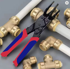 Disconnect Tongs Tool for Push to Connect Fitting Copper Pipe Demount Brass