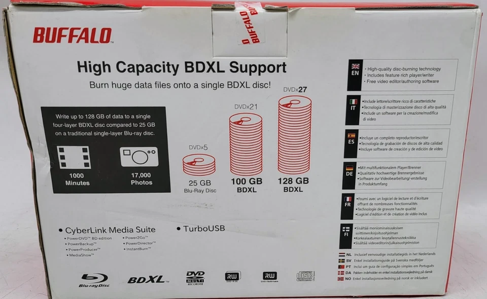 Buffalo MediaStation 16x Desktop BDXL Blu-Ray Writer (BRXL16U3) - Image 3 of 4