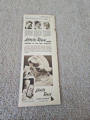 TBOOKL17 ZEITSCHRIFTENWERBUNG 11X4'' WHITE RAIN - LOTION SHAMPOO 