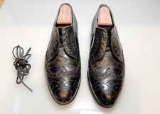 Gucci Perforated Wingtip Dress Shoes, Black, Size US 7, UK 6.5, Euro 40 *READ*