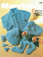 Marriner 1782   vintage  knitting pattern baby