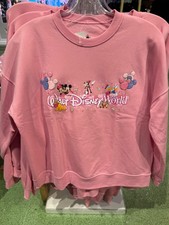 2026 Walt Disney World Mickey  Friends Valentines Pink Sweatshirt Adult Sizes 
