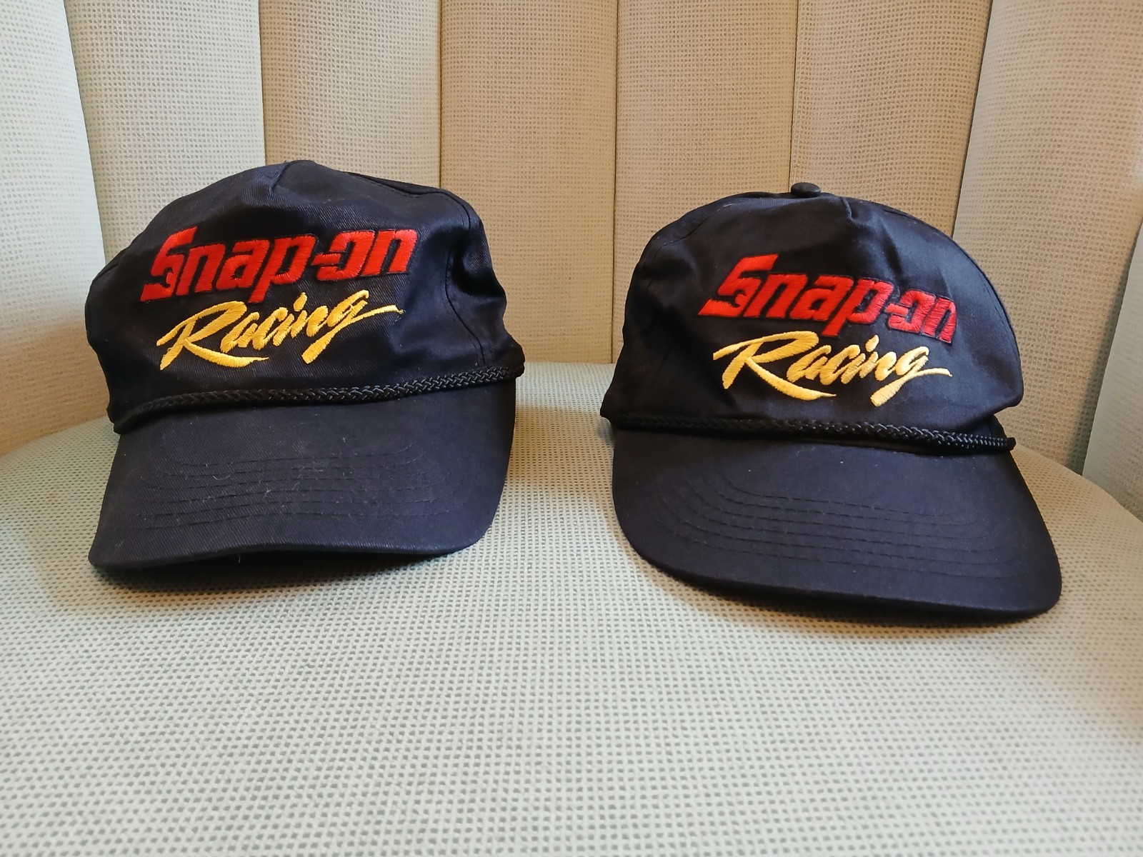 Snap-On Racing Vintage 90s Lot of 2 Black Snapback Baseball Caps One Size