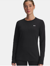 Women's Under Armour ColdGear Base 3.0 Crew Baselayer Black 6004065-002