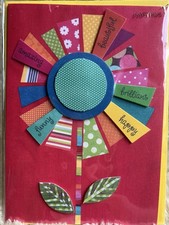 Papyrus Mother's Day Card 3D Die Cut Pinwheel Flower One-of-a-Kind Mom (D)