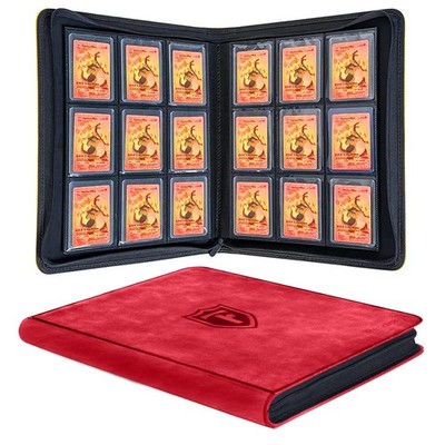 Top Loader Binder 9 Pocket, Holds 288 Toploaders, Side-Loading Zippered Denim...