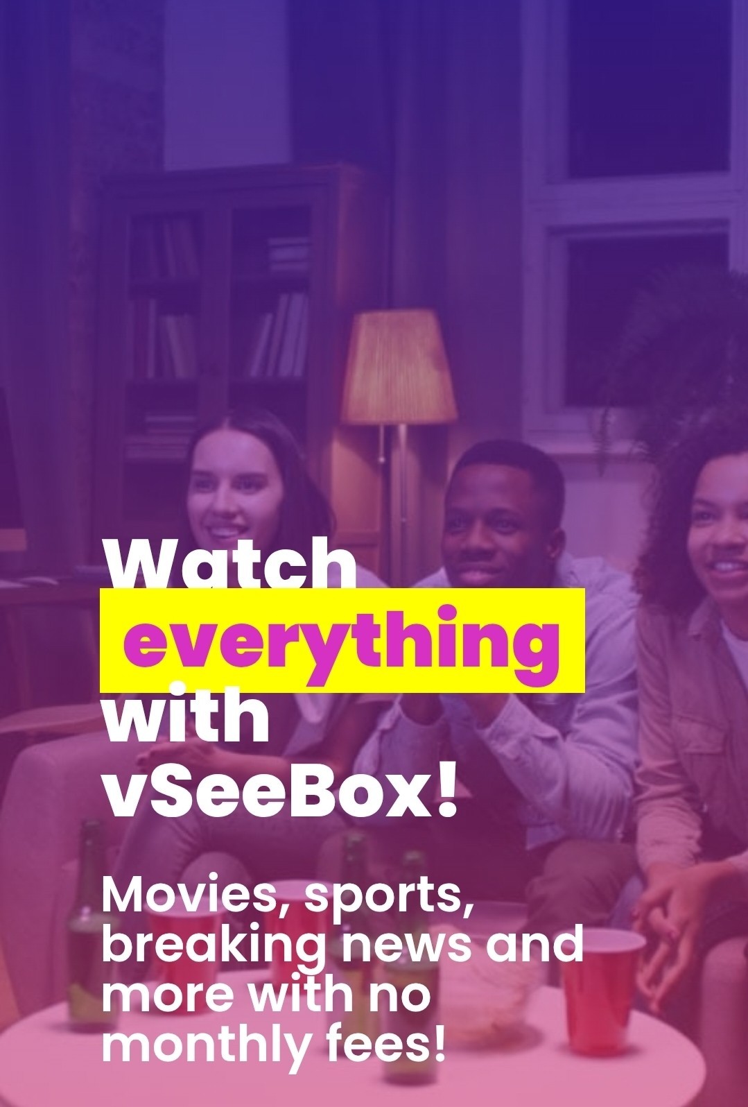 VSEE V3 Plus Android Streaming Box TV Internet Netflix Hulu Disney FREE