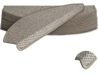Stufenmatten-Set Natura Halbrund Beige 23,5X65X4,5 Cm 15-Teilig