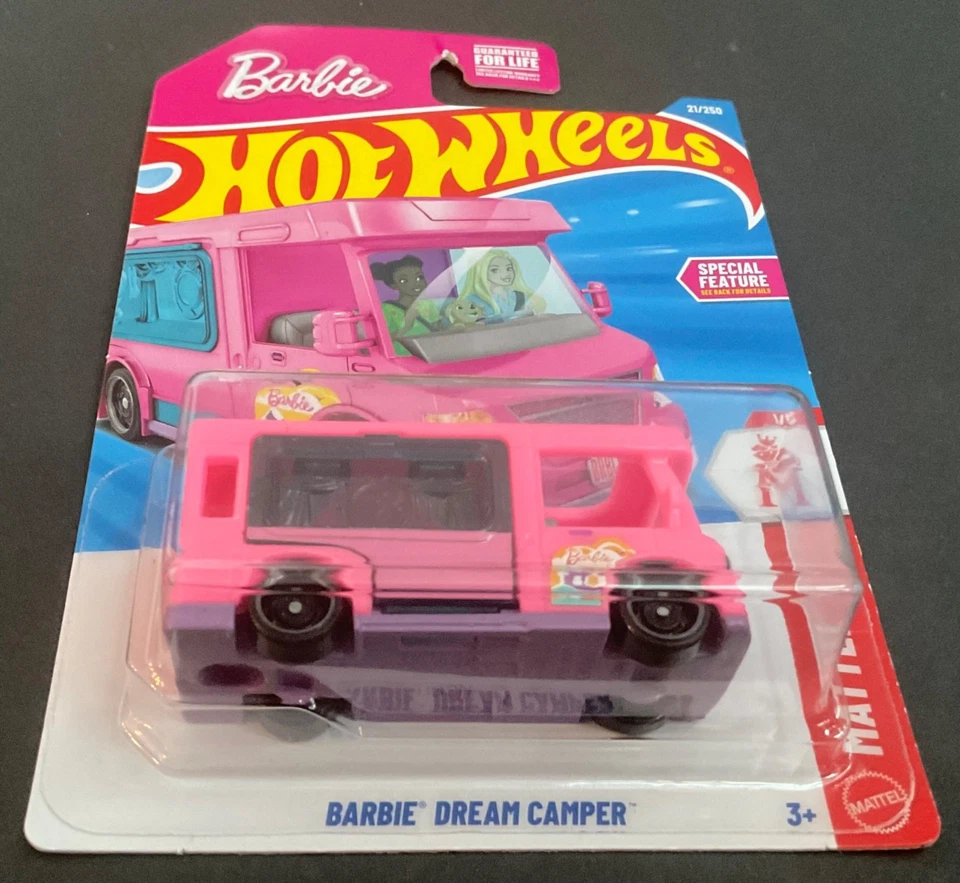 Hot Wheels BARBIE DREAM CAMPER, Pink, **. DAMAGED **,  ** BOX SHIPPING ** - Image 2 of 4