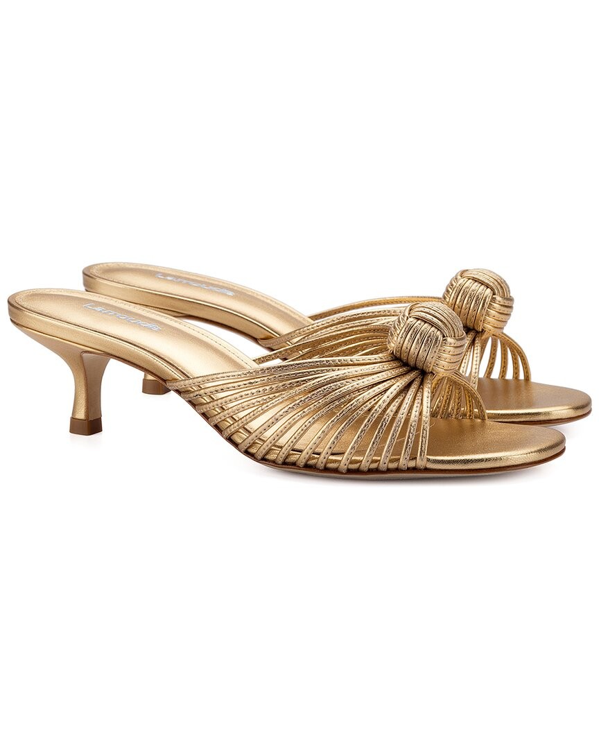 Larroude Valerie Leather Mule Womens Yellow 6 19890₽