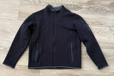 Arc'teryx Jacket Mens Small Black Polartec Fleece Full Zip Hiking Outdoor