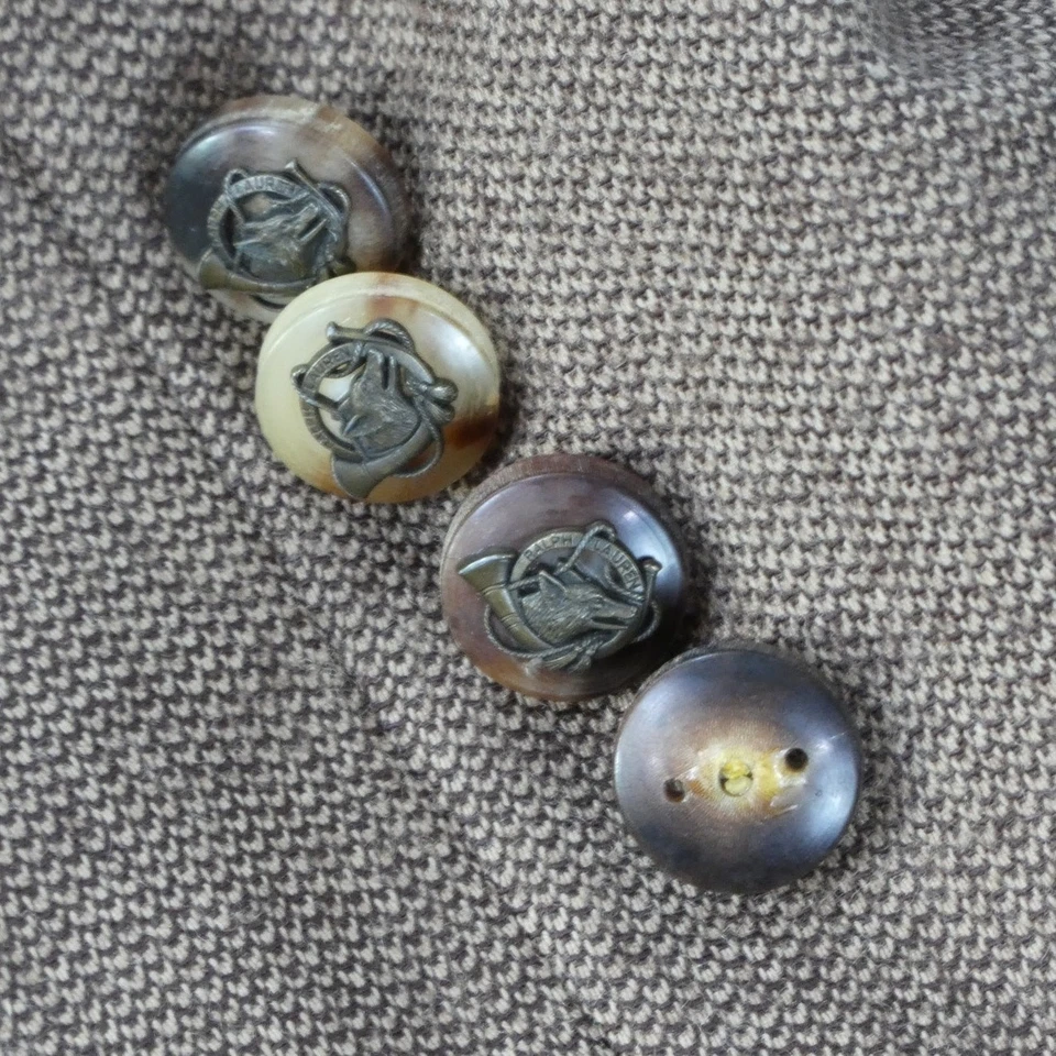 Blazer De Colección Ralph Lauren Para Mujer Talla 8 Marrón Lana Espiga Naval Hecho en EE. UU. Foto 4 de 4