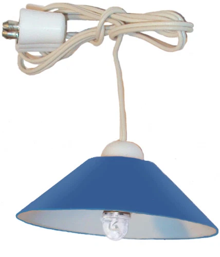 KAHLERT-LICHT Deckenlampe, Hängelampe blau mit LED für Puppenhaus, Kahlert 10596