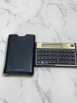 Vintage Hewlett Packard HP 12C Financial Calculator and Case