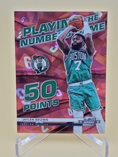 2021-22 Contenders Optic Jaylen Brown Playing the Numbers Game Red Cracked Ice