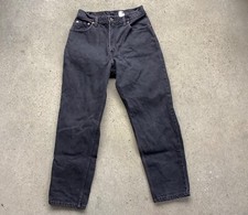 Vtg 90s Levi's 550 Mom Jeans Relaxed Fit Tapered Leg Black Size 10 Short 29 X 27