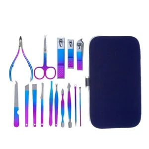 7-15pcs Manicure Nail Clipper Set Stainless Steel Pedicure Kit Nail Scissor