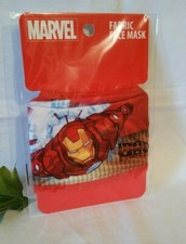 Iron Man  Marvel Youth Kids Washable Fabric Cover Guard Mask Facemask NEW 