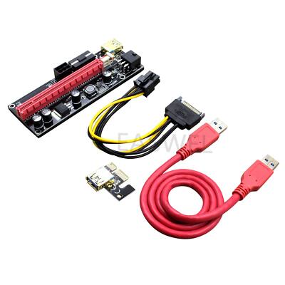 60cm VER009S PCI-E Riser Card PCIe 1x to 16x USB 3.0 Data Cable Bitcoin Mining