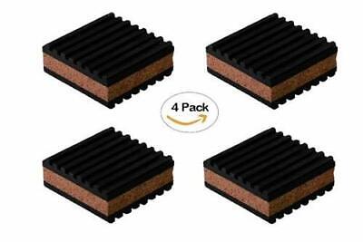 4 pack Anti Vibration isolation pad rubber/cork 3x3x7/8 HVAC Machinery MP3C