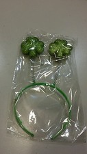 St.Patrick's Day Shamrock Headbands 12 Glitter Bouncing Shamrock Headbands NEW