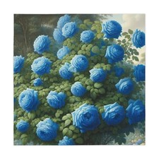 Blue Rose Floral Tablecloth, Elegant Decor for Dining, Wedding, Gifts, Home