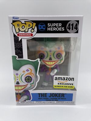 Funko Pop DC Super Heroes : The Joker Glow GITD Amazon Exclusive #414 Mint / NM