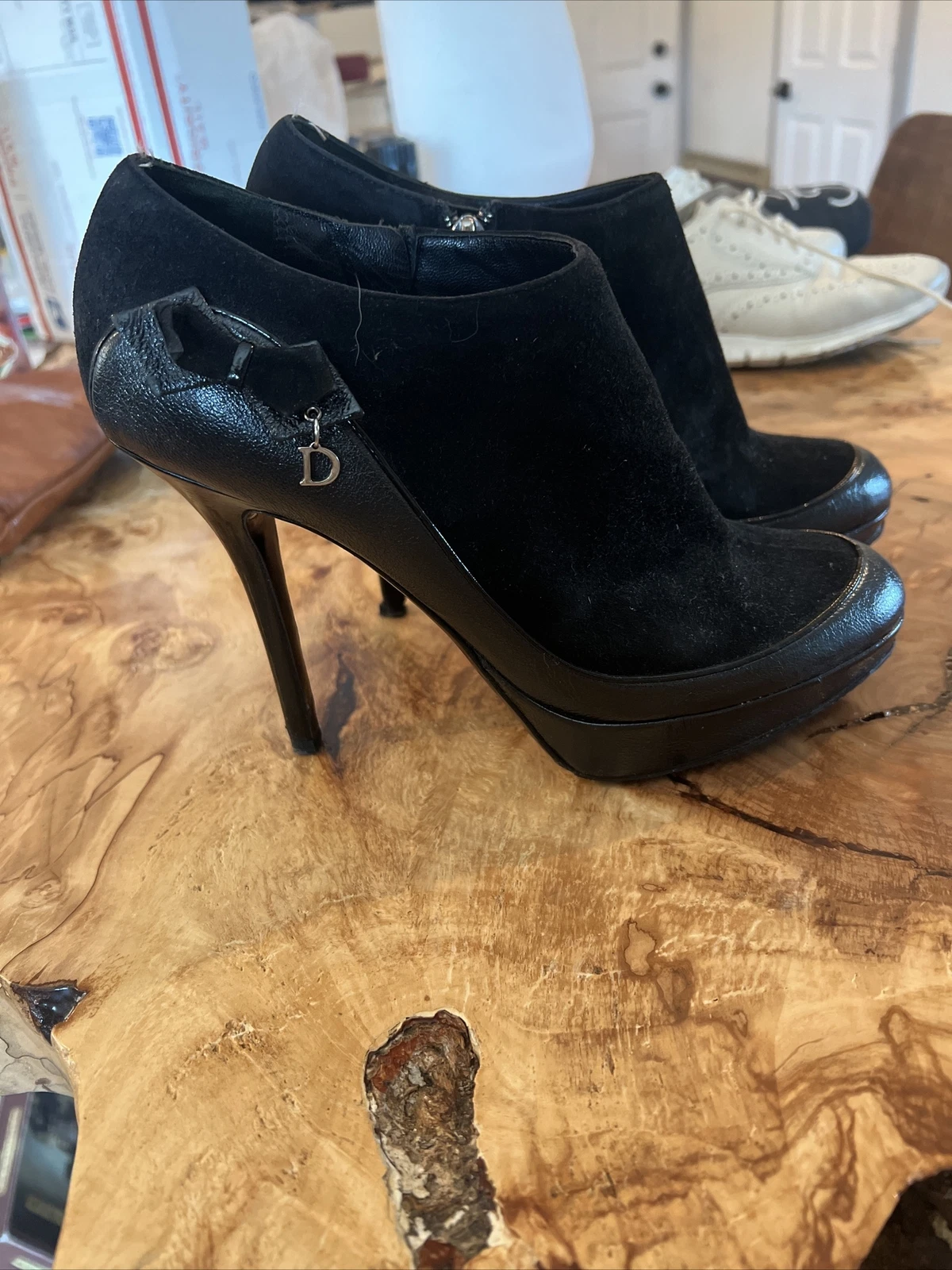 Bottes papillon Christian Dior taille 39 en daim noir