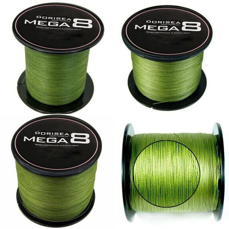 Dorisea Mega 8 Strand 300m1000m Dynema Army Green X8 Braided Fishing