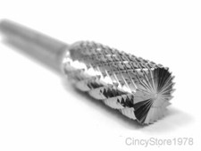 SB5D Cylindrical End Tungsten Carbide Burr Bur Cutting Tool Die Grinder Bit 1/4"