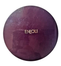 Enjoli Perfume Dusting Powder Empty Container w/ Puff Vintage 4 oz