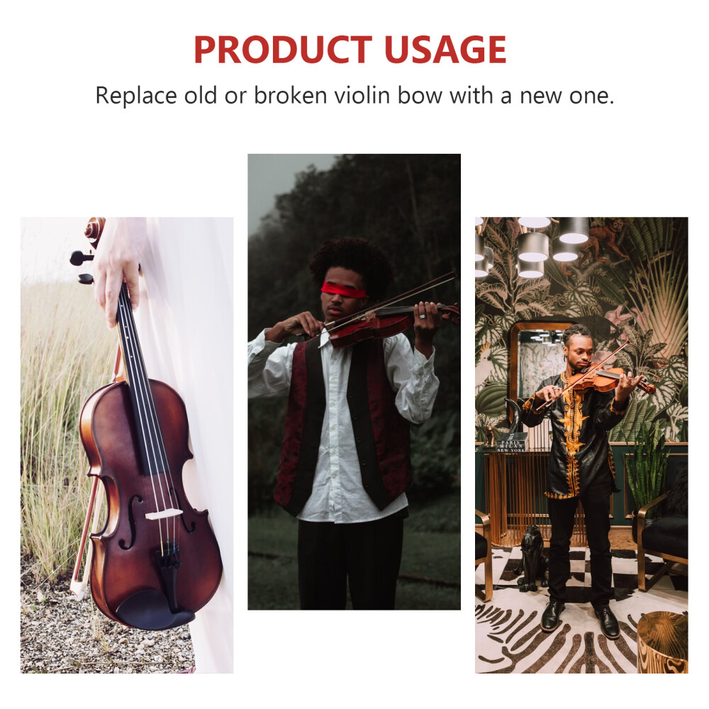 1PC Beginner Violin Bow Horse Hair Replacement Violin Bow Instrument