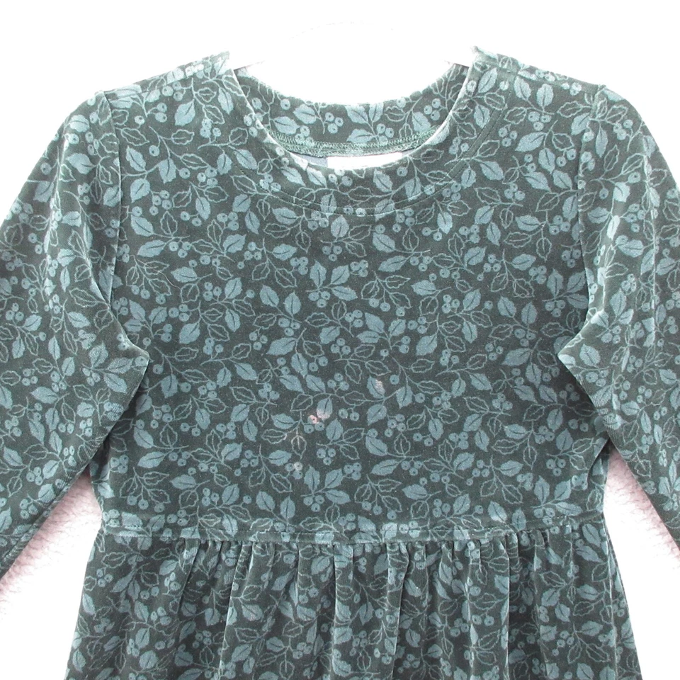 Vestido LL Bean Vintage Terciopelo Manga Larga Mujer ESTIMADO M Verde Vacaciones Acebo Foto 4 de 4