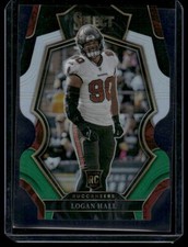 2022 Panini Select #193 Logan Hall Black and Green Prizm Die Cut