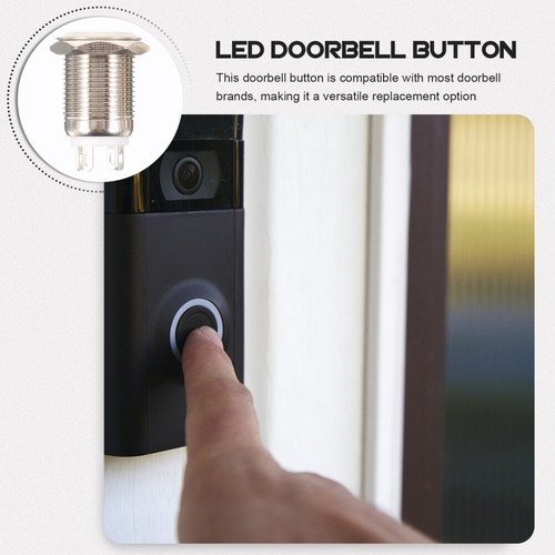 2 Pcs Doorbell Button Buttons Panel Mount Push Garage Wall Wired - Picture 7 of 12
