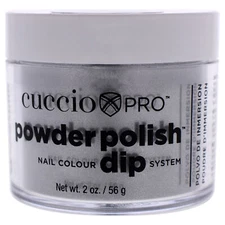 Cuccio Pro Powder Polish Nail Colour Dip System Silver With Silver Mica 1.6 oz