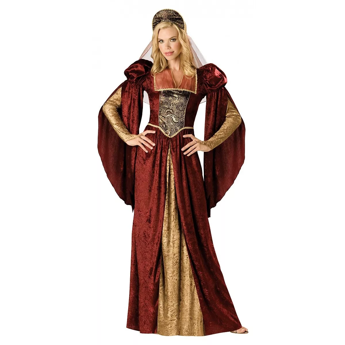 Renaissance Costume Adult Juliet Medieval Maiden Princess Queen Fancy Dress